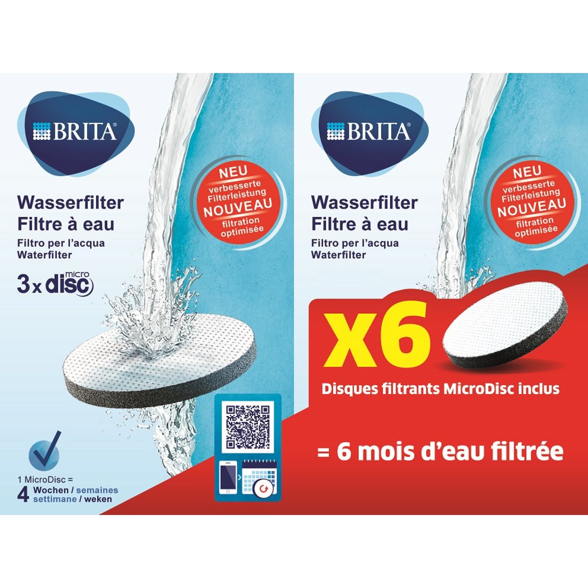 BRITA BRITA pack de 6 filtres MicroDisc