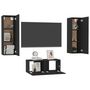 Voir la diapositive 3 : VIDAXL Ensemble de meubles TV 3 pcs Noir Bois d'ingenierie