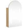 Voir la diapositive 2 : VIDAXL Armoire de bain à miroir avec LED arquée chêne 42x13x70 cm