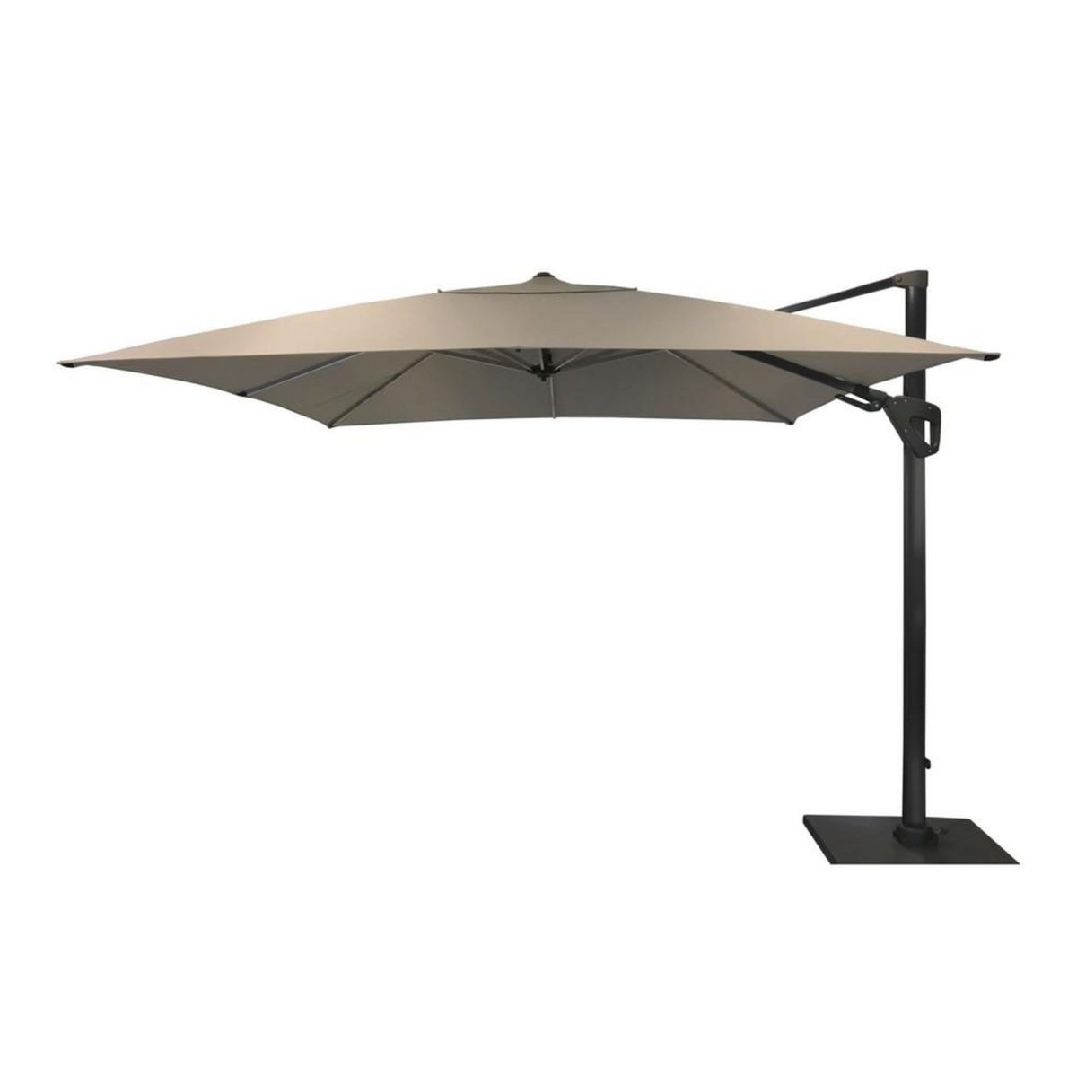 Proloisirs Parasol déporté Elios Novasun orientable alu/novasun - chiné clair 3 x 3 m