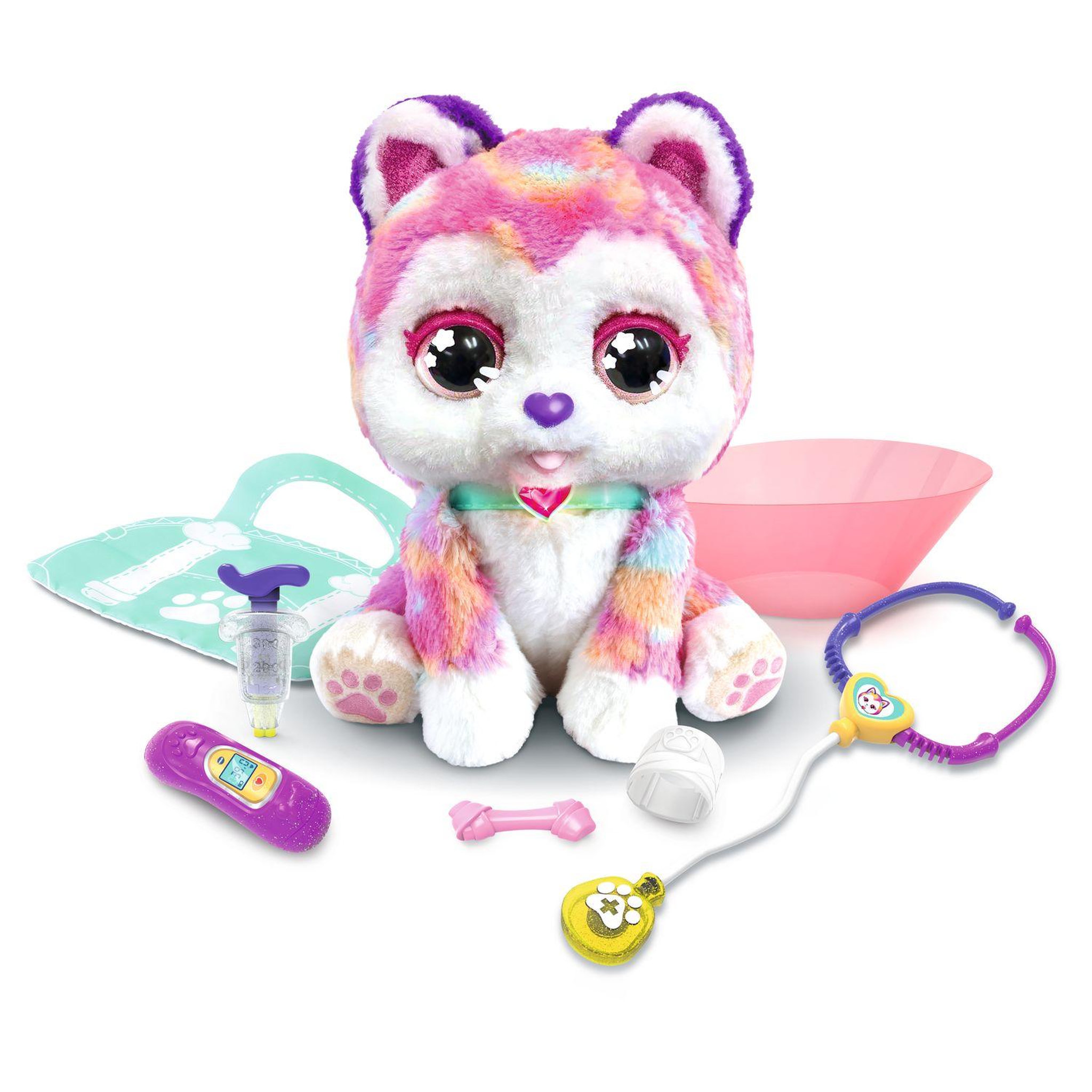 Voir la diapositive 1 : VTECH Peluche interactive Rainbow, mon chien Bobo