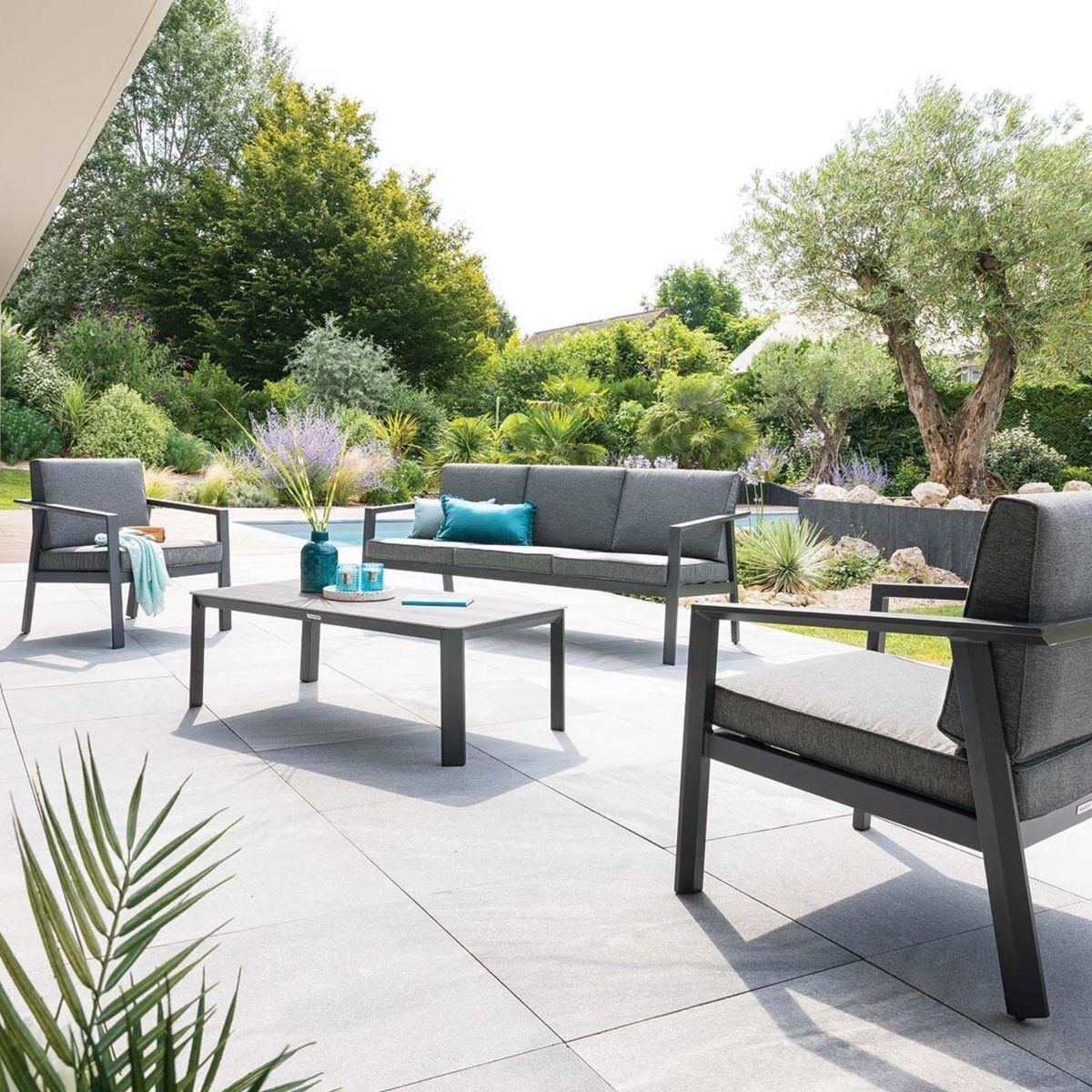 HESPERIDE Salon de jardin Pavane en aluminium