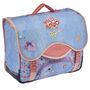 Voir la diapositive 2 : AUCHAN Cartable 41 cm bleu STICKY HAPPINESS