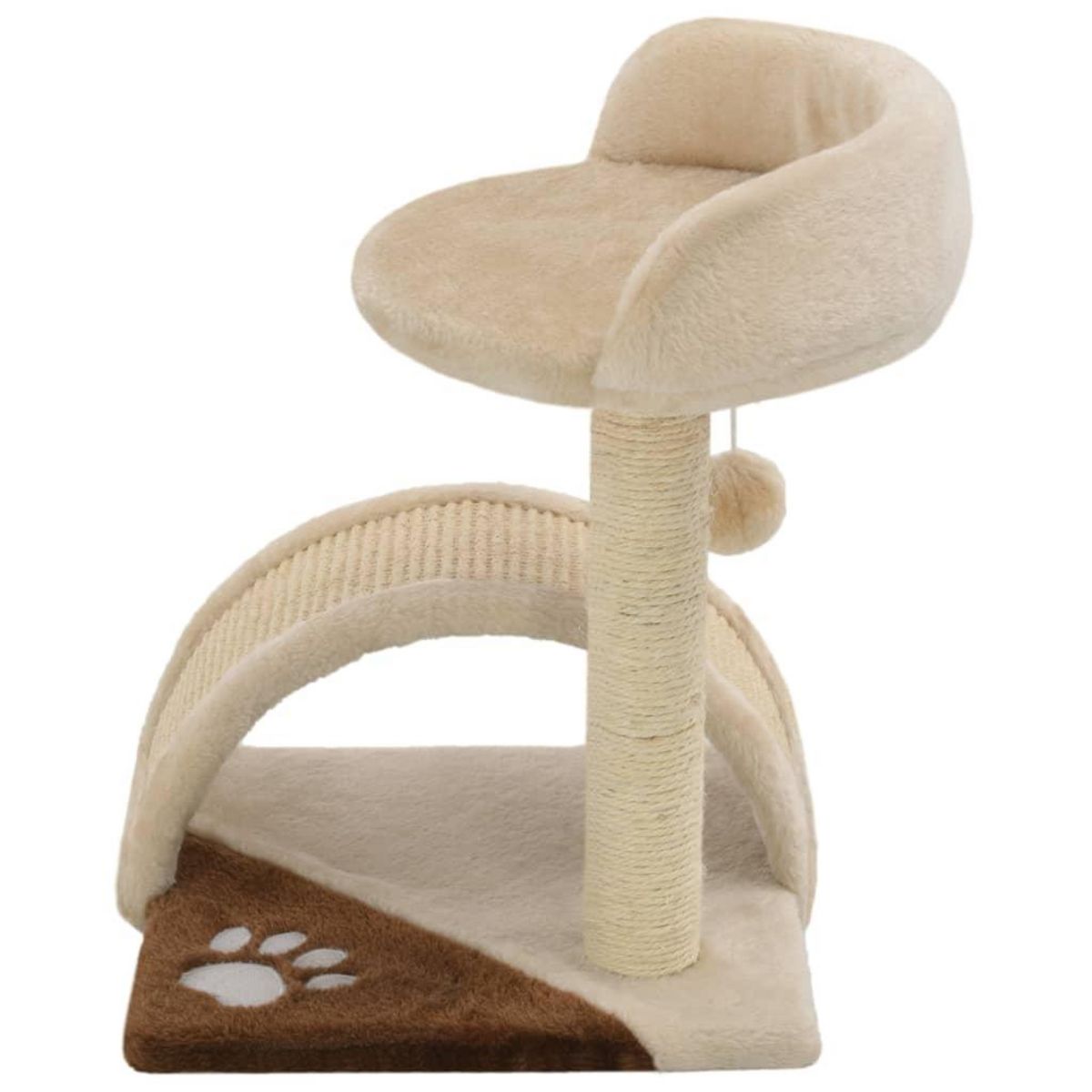 VIDAXL Arbre a chat avec griffoir en sisal 40 cm Beige et Marron