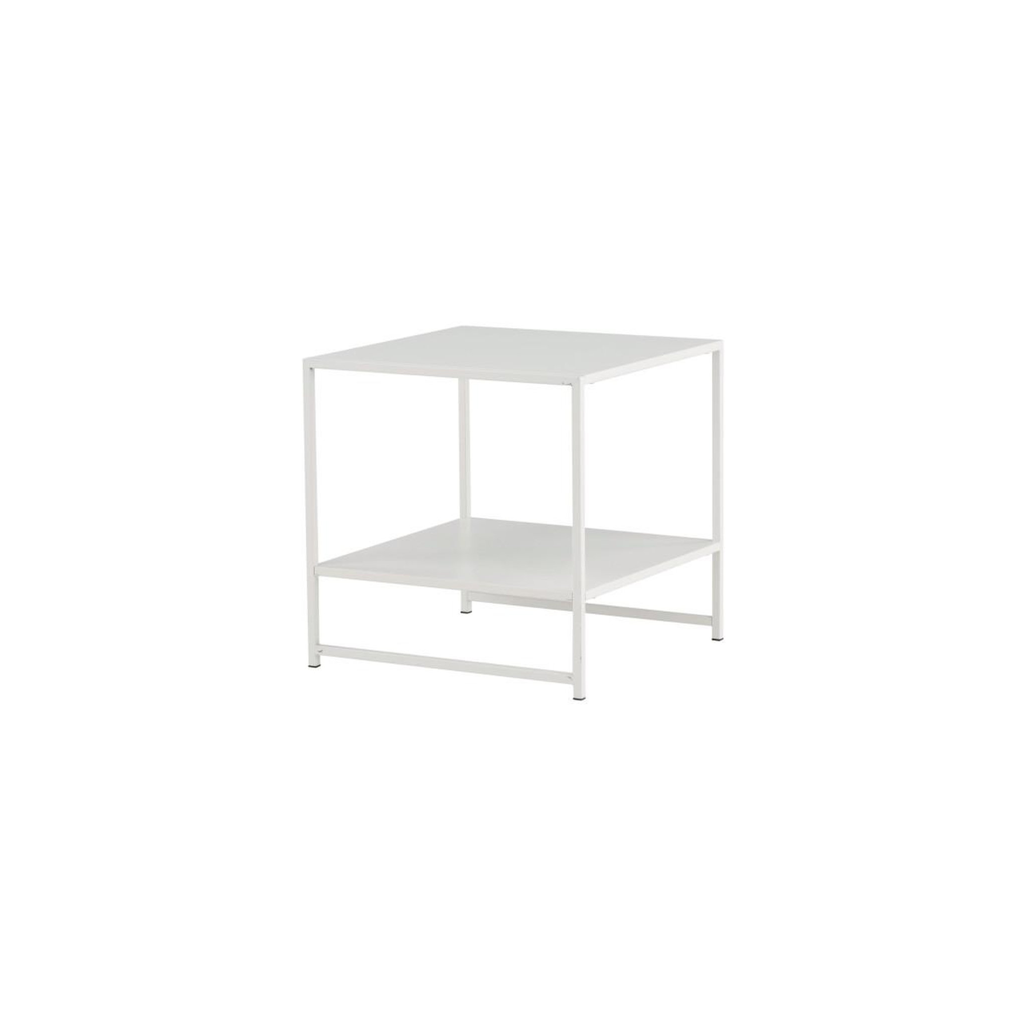 Voir la diapositive 3 : Paris Prix Table d'appoint avec étagère  staal  50cm blanc
