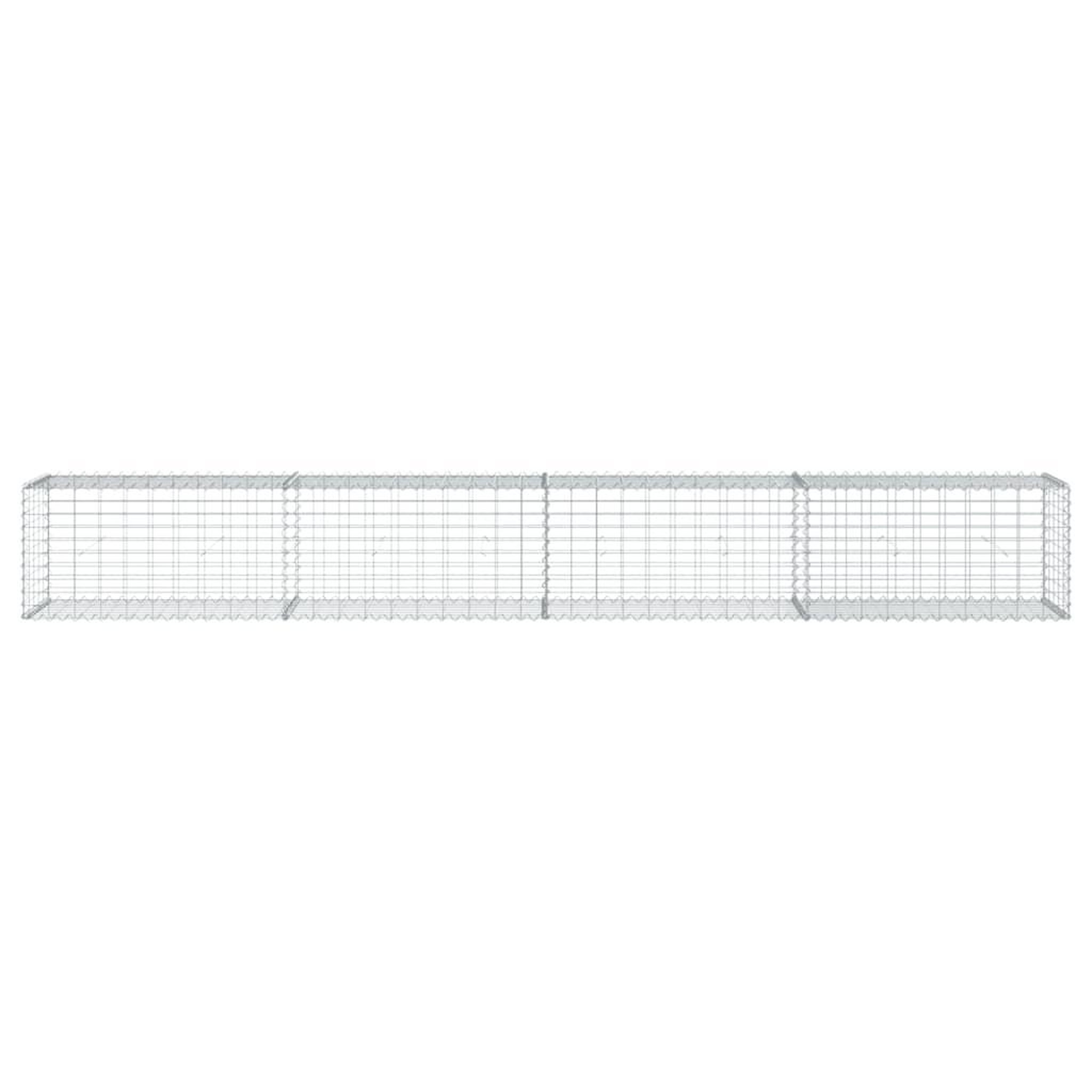 Voir la diapositive 3 : VIDAXL Panier gabion avec couvercle 400x50x50 cm fer galvanise