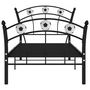 Voir la diapositive 3 : VIDAXL Cadre de lit sans matelas noir metal 90x200 cm