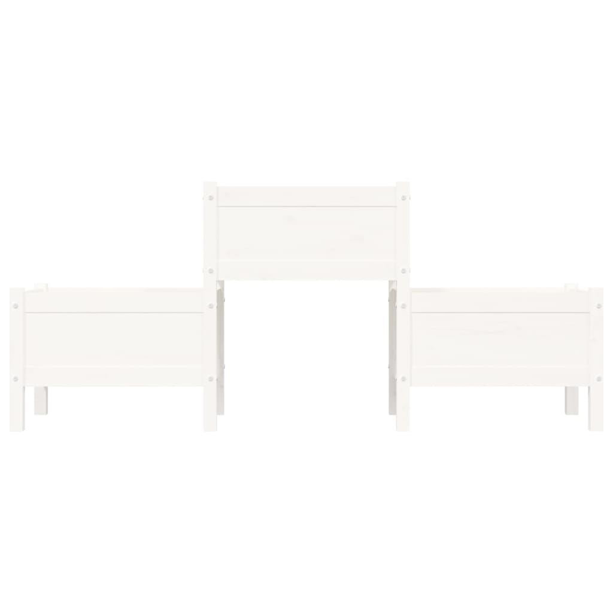 Voir la diapositive 4 : VIDAXL Jardiniere Blanc 178,5x44x75 cm Bois massif de pin