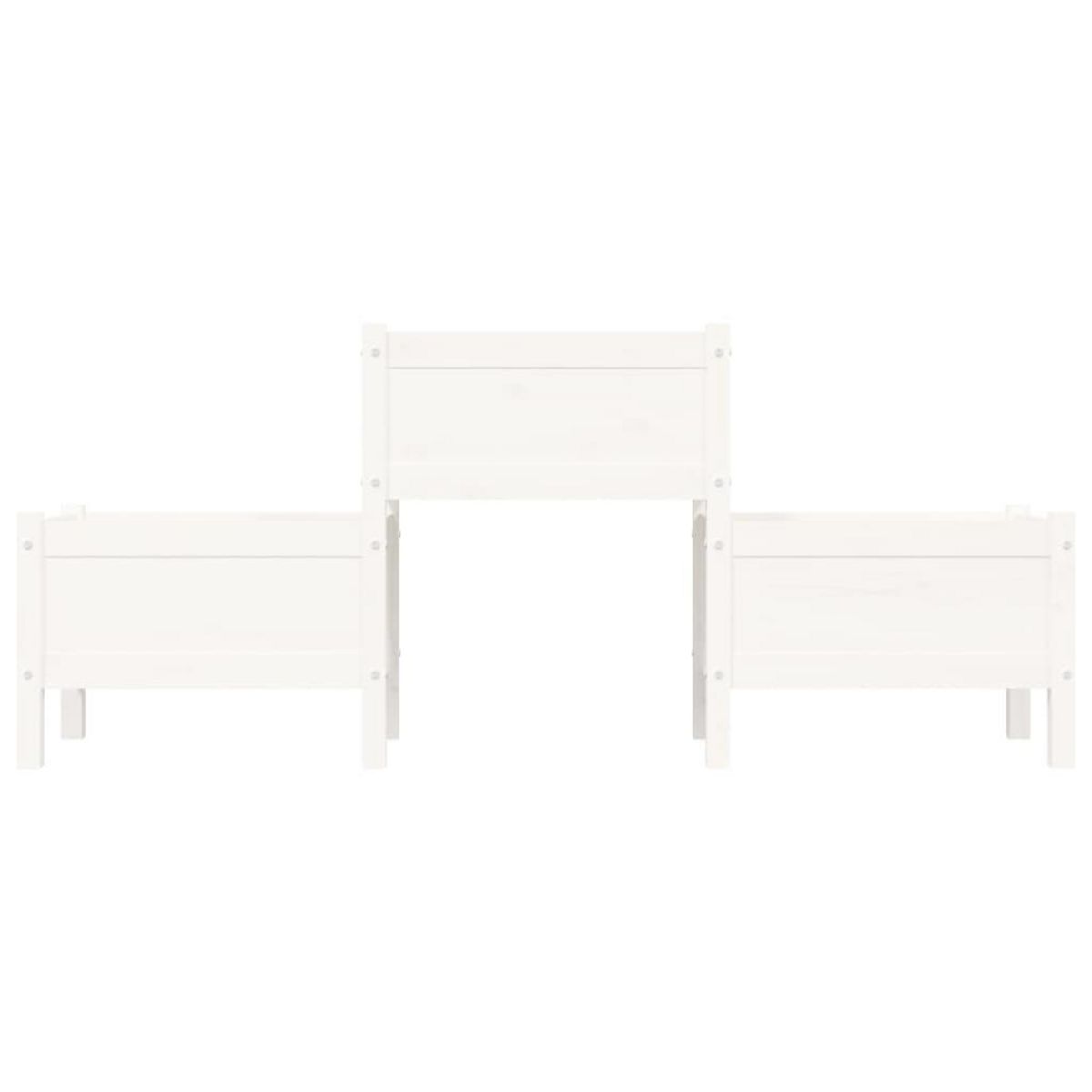 VIDAXL Jardiniere Blanc 178,5x44x75 cm Bois massif de pin