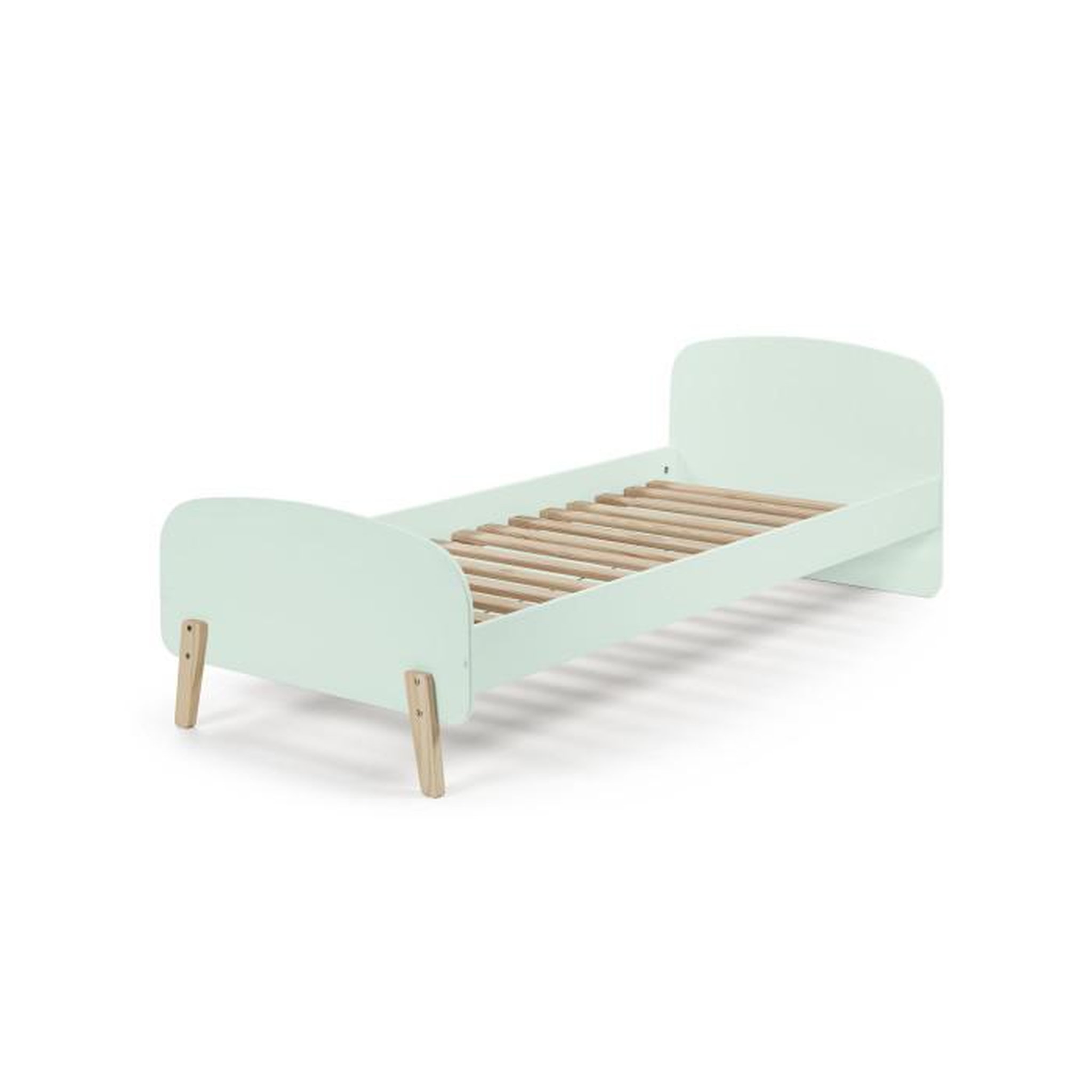 Voir la diapositive 2 : Paris Prix Pack - Lit Enfant, Chevet, Barrière & Coffre  Kiddy  90x200cm Vert Menthe