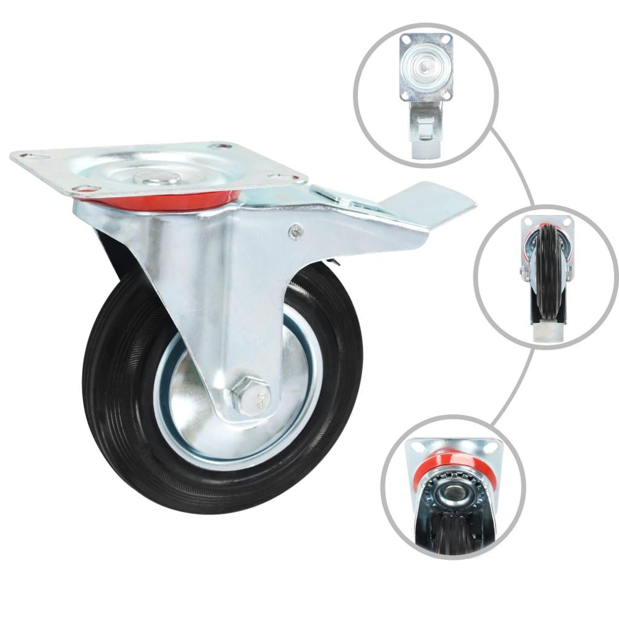 Voir la diapositive 2 : VIDAXL 12 pcs Roulettes pivotantes 160 mm