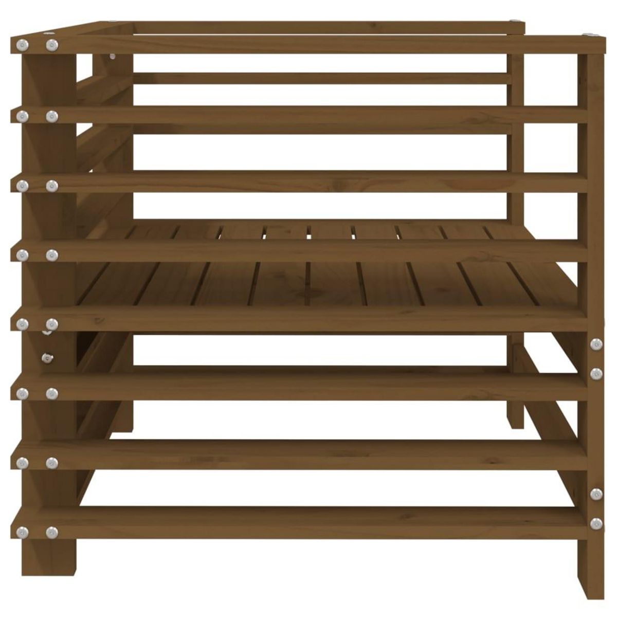 VIDAXL Chaises de jardin lot de 2 marron miel bois massif de pin