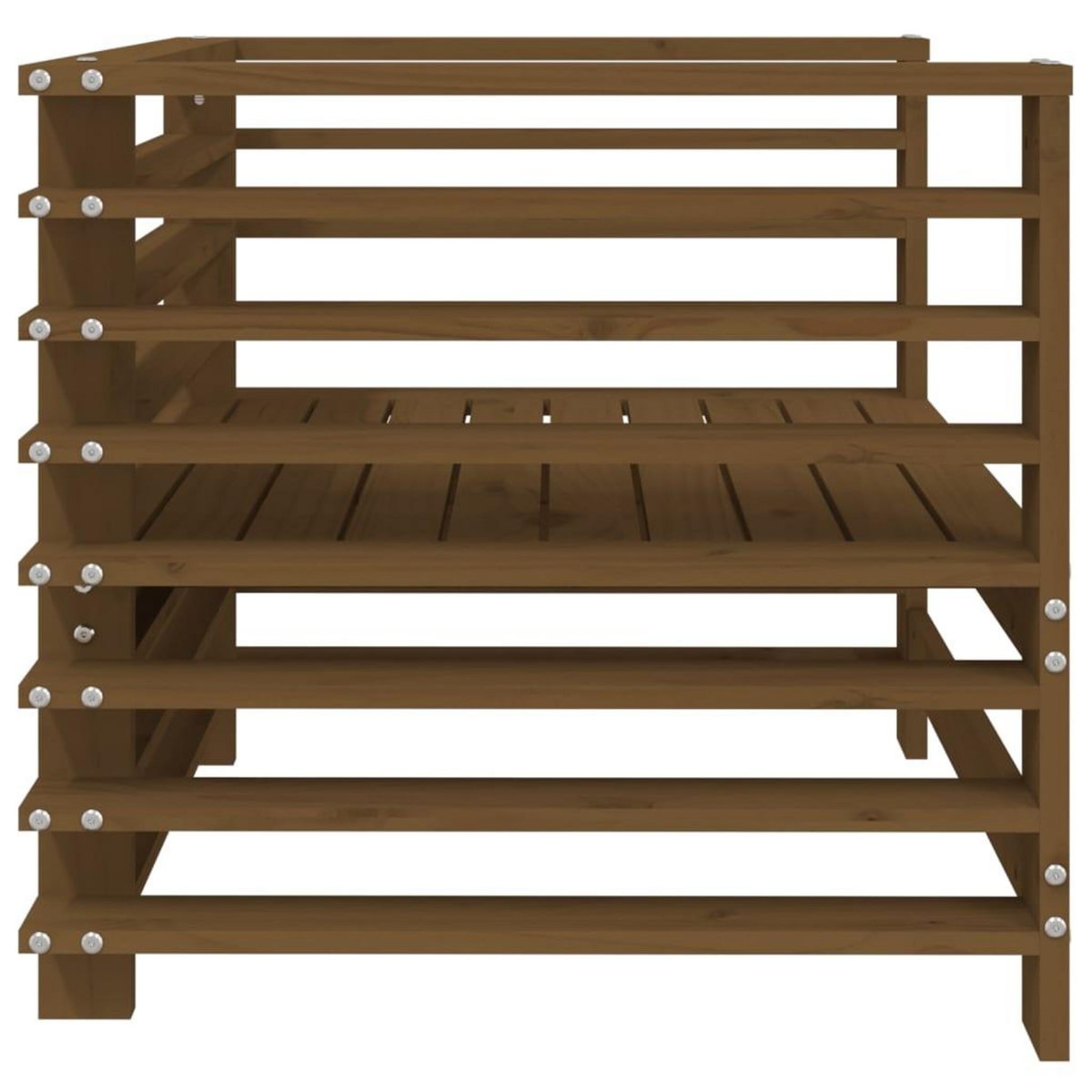 VIDAXL Chaises de jardin lot de 2 marron miel bois massif de pin