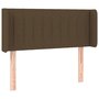 Voir la diapositive 3 : VIDAXL Tete de lit a LED Marron fonce 103x16x78/88 cm Tissu