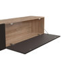 Voir la diapositive 5 : ID MARKET Ensemble meuble TV 180 cm avec colonne et étagère ELIO bois et noir
