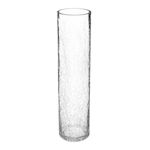ATMOSPHERA Vase Cylindrique Design  Craquelé  40cm Transparent