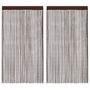 Voir la diapositive 1 : VIDAXL Rideau en fils 2 pcs 140 x 250 cm Marron