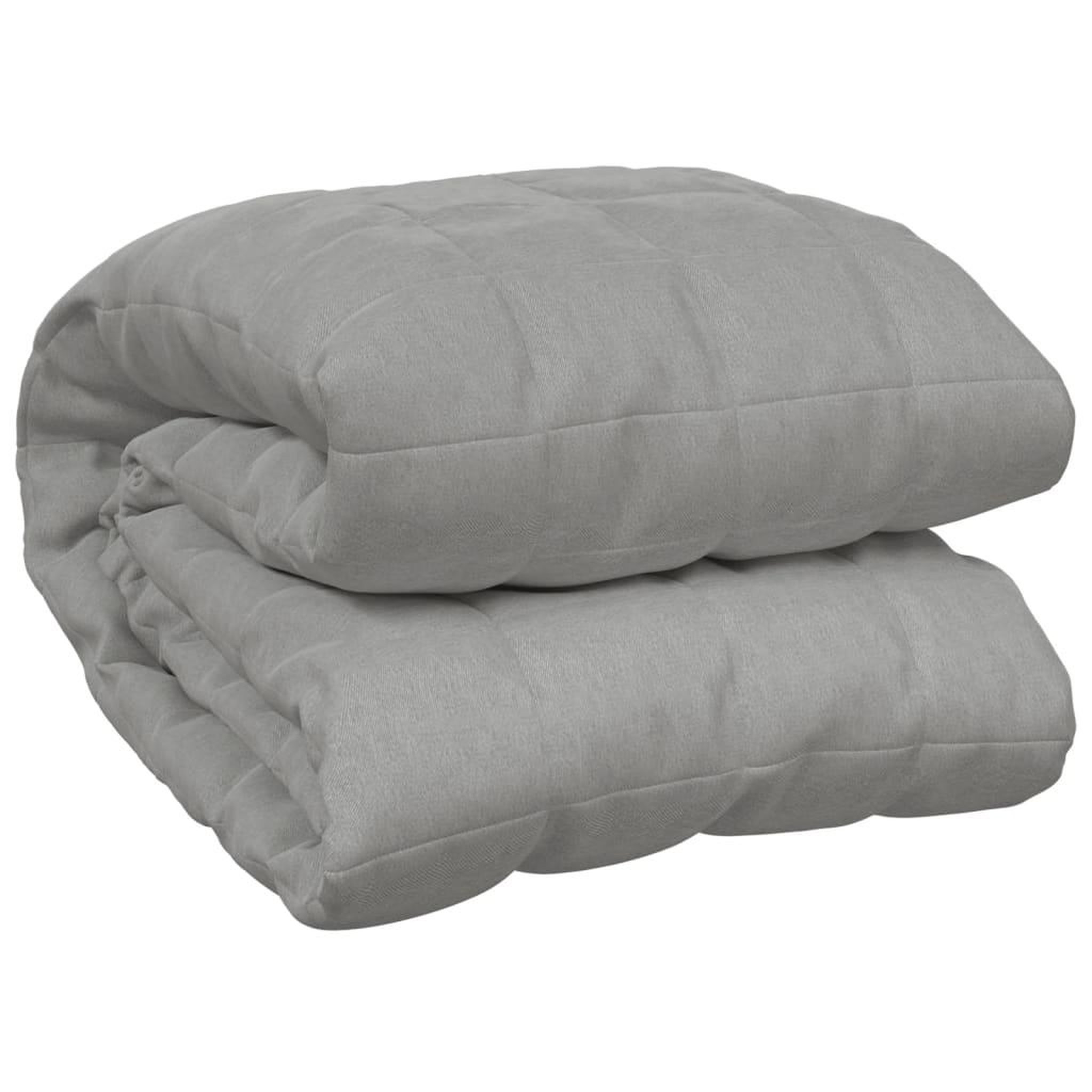 Voir la diapositive 2 : VIDAXL Couverture lestee Gris 140x200 cm 10 kg Tissu