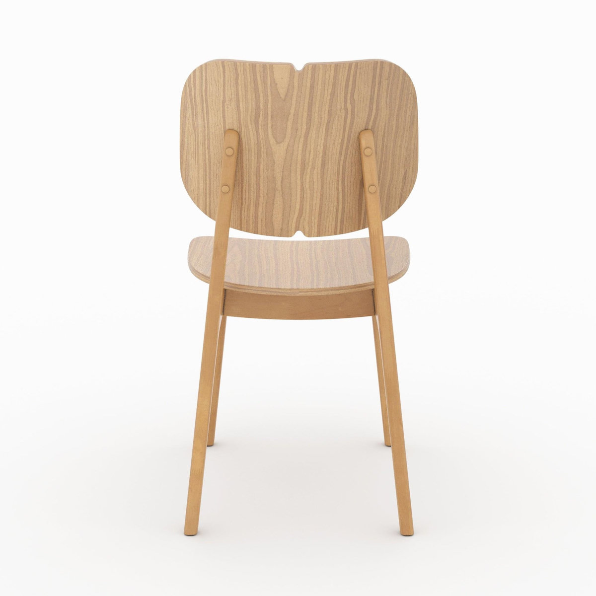 MAISON PAVANE Lot de 2 chaises en bois clair-Clyde
