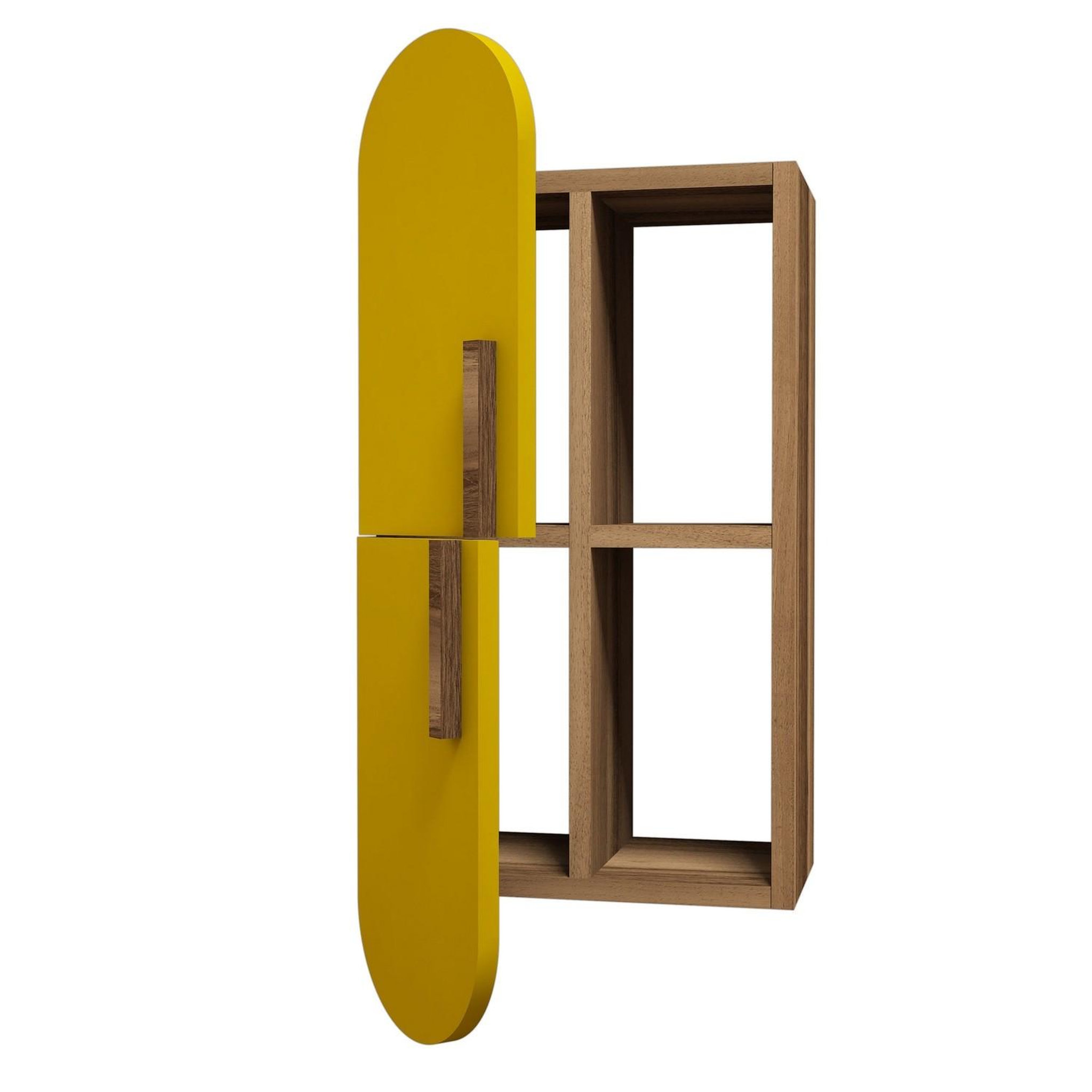 Habitat et Jardin Étagère murale en bois  rose  - 35 x 22 x 60 cm - noyerjaune