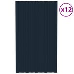 VIDAXL Panneaux de toiture 12 pcs Acier galvanise Anthracite 80x45 cm