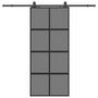 Voir la diapositive 2 : VIDAXL Porte coulissante avec kit de quincaillerie noir 90x205 cm