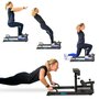 Voir la diapositive 1 : SPARRAW Squat Machine FORTIUS Appareil de musculation multifonction 84 x 48 x 73 cm - 2 Dossiers interchangeables et réglables