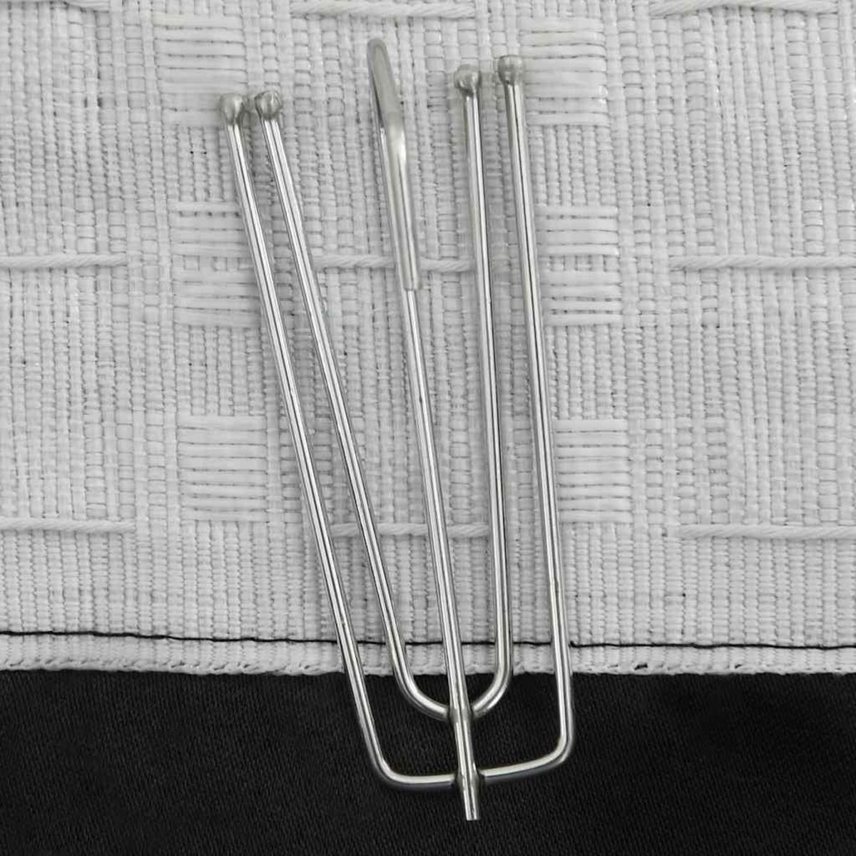 VIDAXL Rideaux occultants aspect lin avec crochets 2pcs Noir 140x225cm