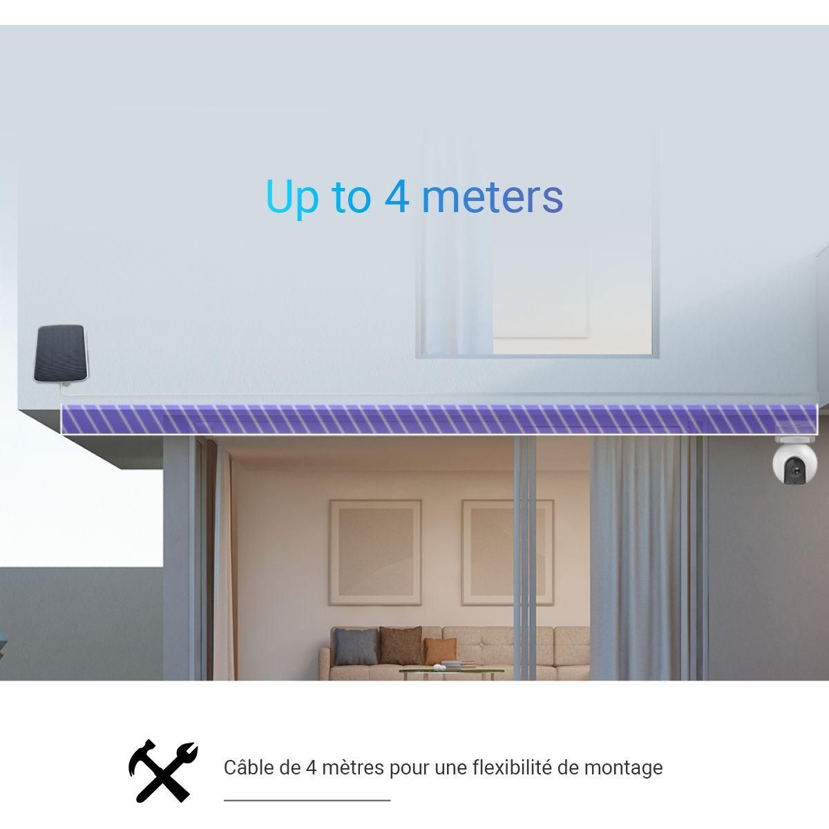 EZVIZ Caméra de surveillance EB8 2K 4G +panneau solaire