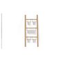 Voir la diapositive 4 : Inkazen Echelle en bois déco avec 5 pots
