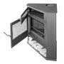 Voir la diapositive 2 : PANADERO Poêle à bois d'angle 8 Kw avec four et bûcher - R5 TITANIUM
