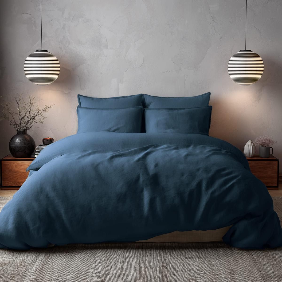 Sensei Maison Lot de 2 taies d'oreiller en percale lavée HOME WASHED