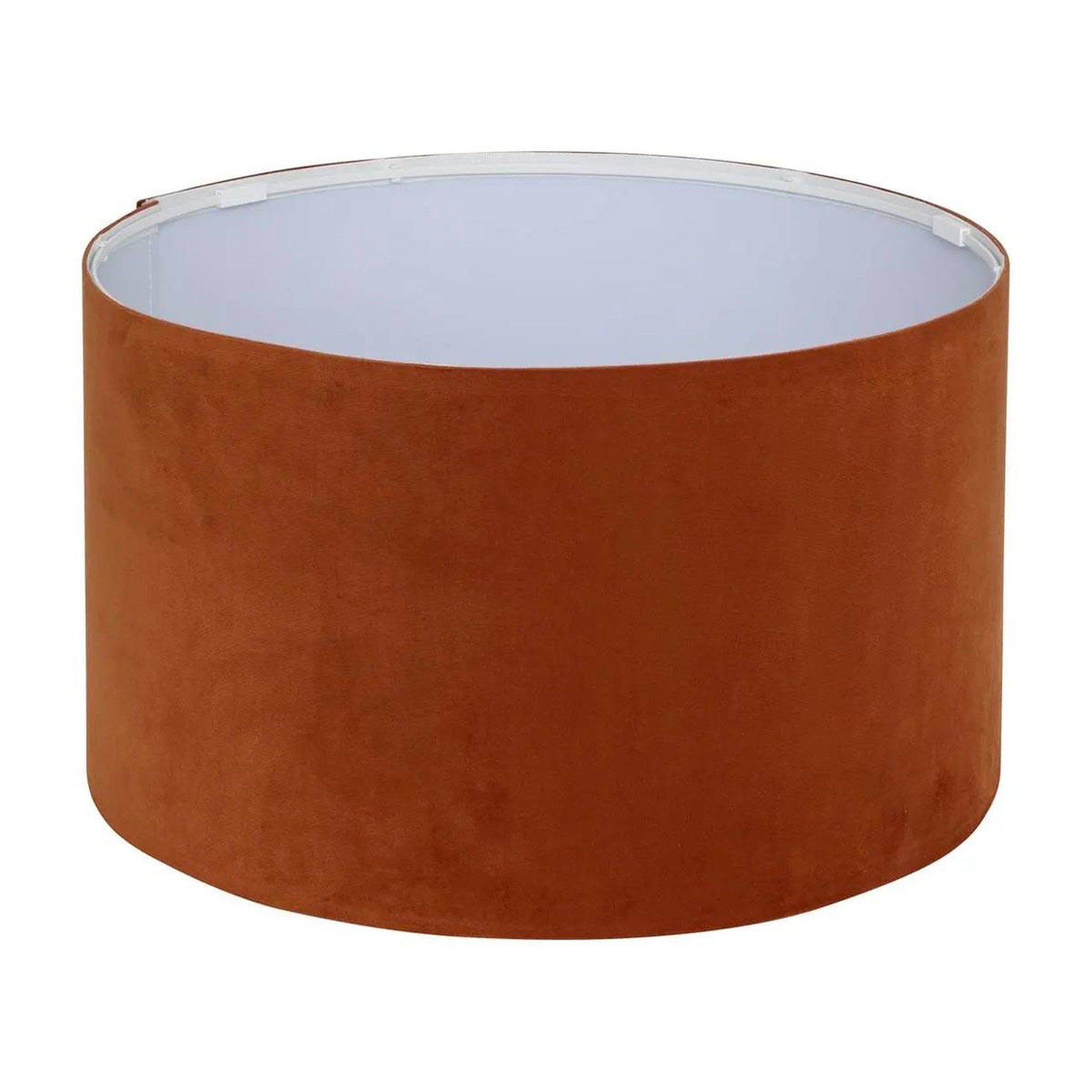 ATMOSPHERA Abat jour en velours  beline  40cm terracotta