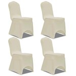 VIDAXL Housse de chaise extensible 4 pcs creme