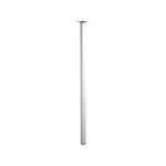 CENTRALE BRICO Pied table carré fixe, H.80 cm acier chromé gris