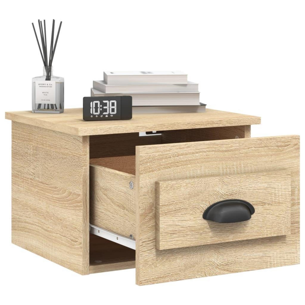 VIDAXL Table de chevet murale chene sonoma 41,5x36x28 cm