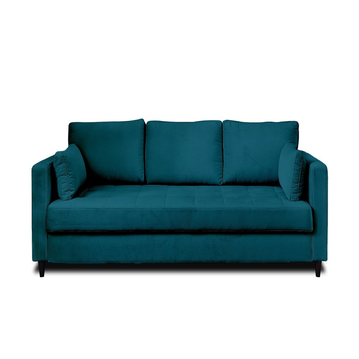 LISA DESIGN Anna - canapé droit 3 places convertible avec poche en velours