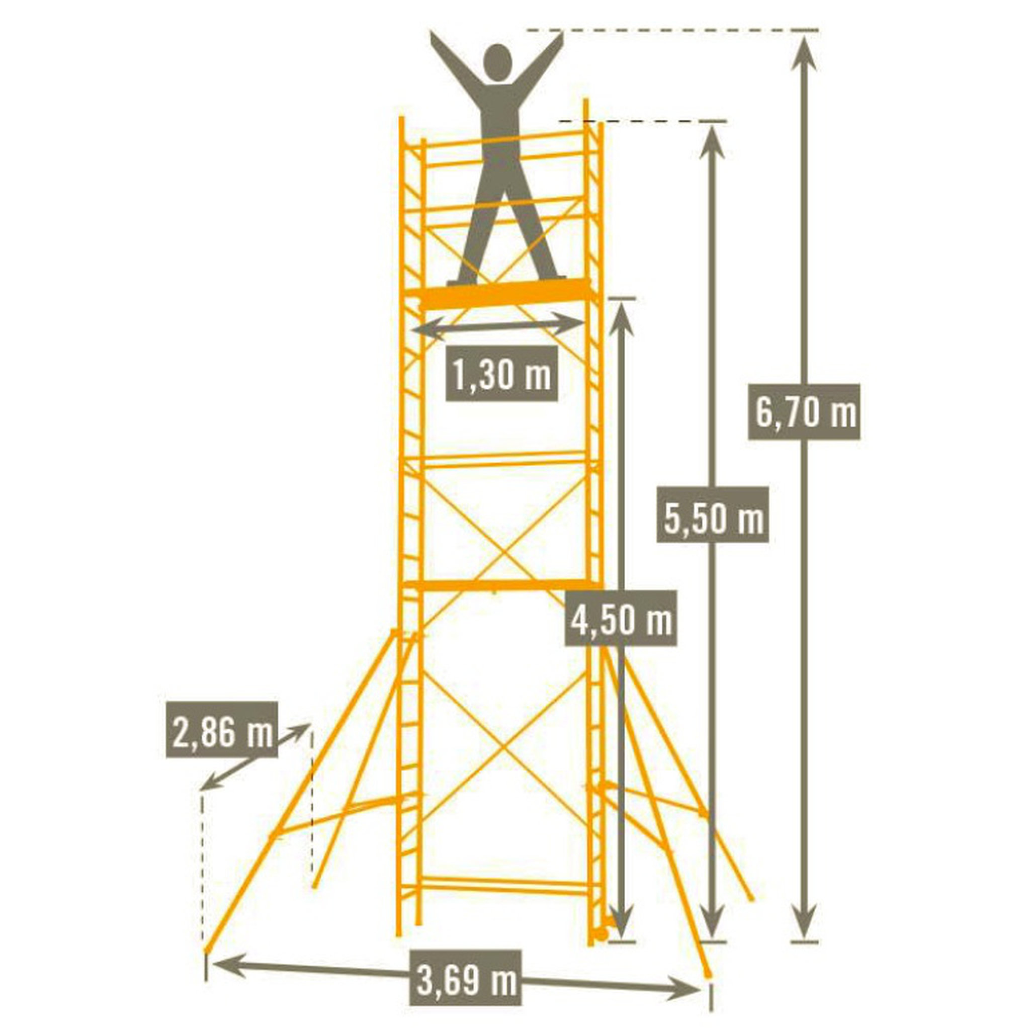 Voir la diapositive 2 : CENTAURE Echafaudage Speed UP XL - 6m70