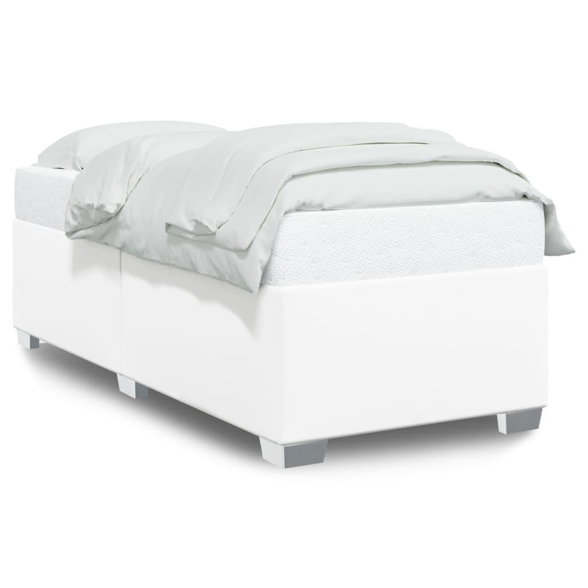 Voir la diapositive 2 : VIDAXL Cadre de lit sans matelas blanc 100x200 cm similicuir