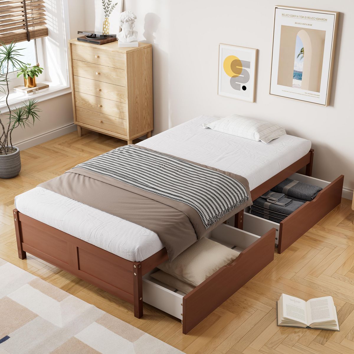 MERAX Lit avec rangement