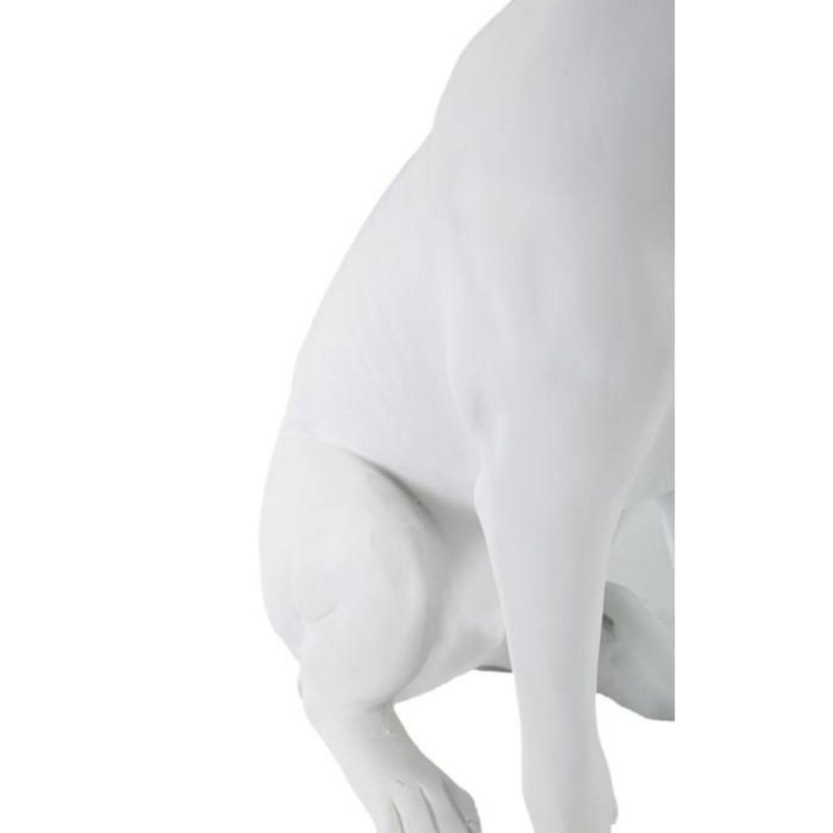 Paris Prix Statuette Déco Chien  Couronne  33cm Blanc