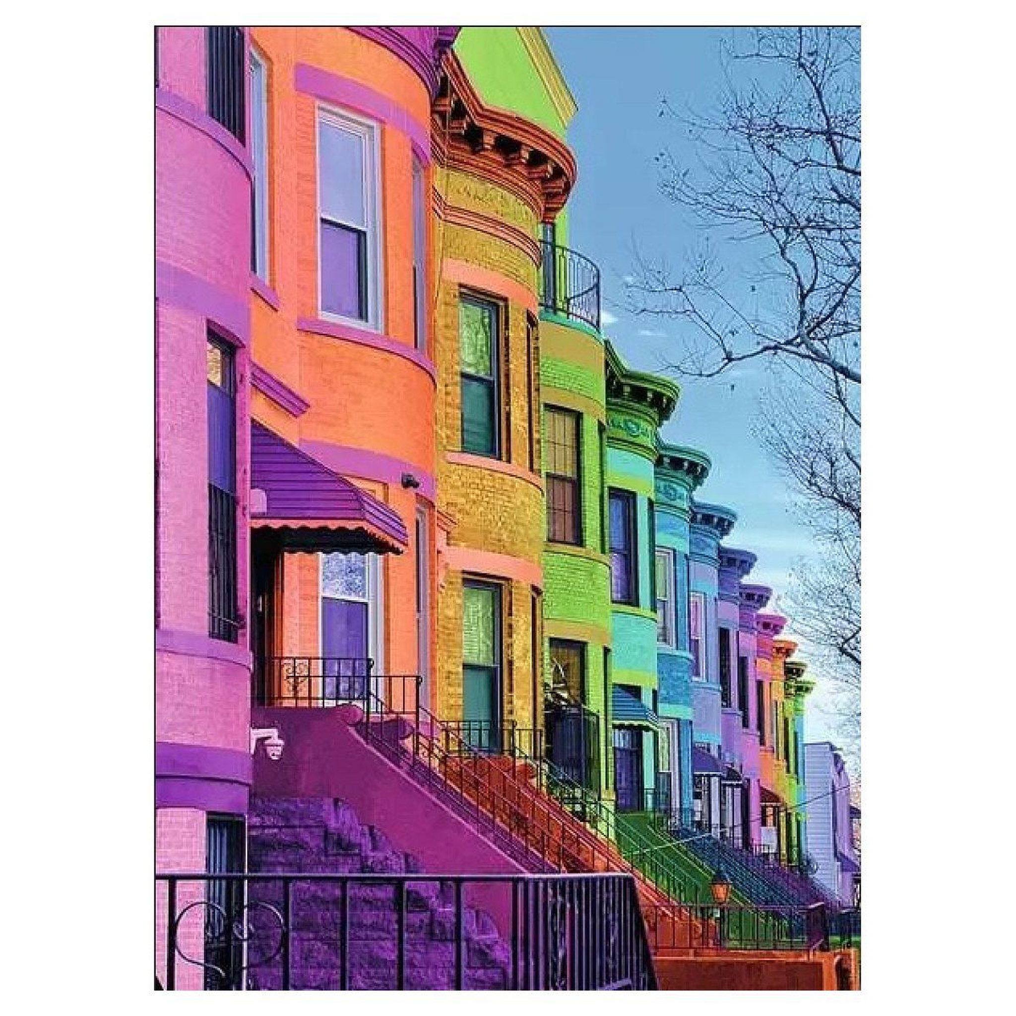 Voir la diapositive 2 : RAVENSBURGER Puzzle 500p maisons multicolores