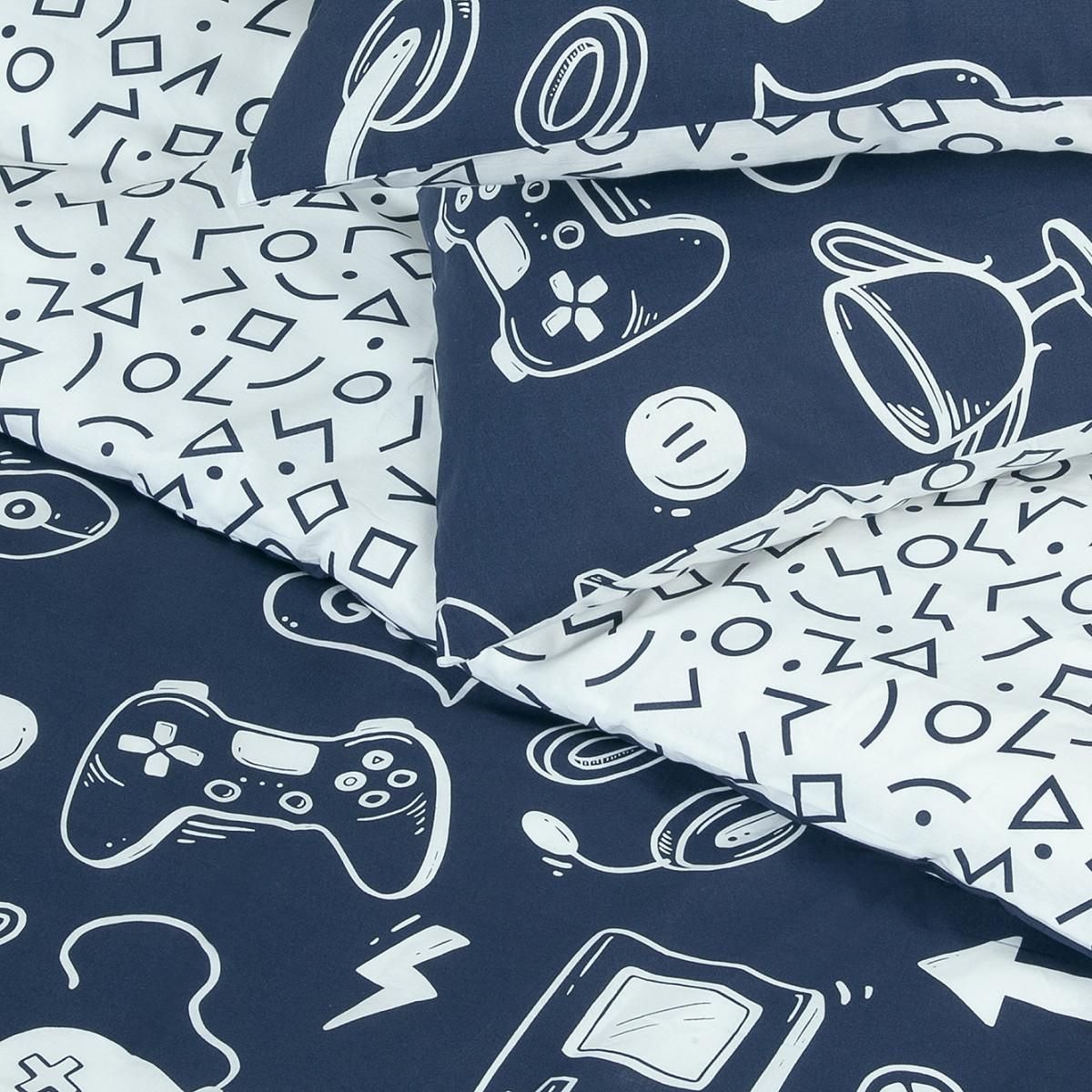 FUTURE HOME Parure de lit jeux vidéos en coton