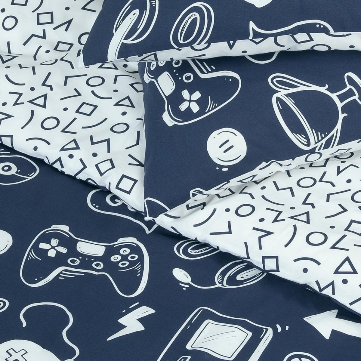 FUTURE HOME Parure de lit jeux vidéos en coton