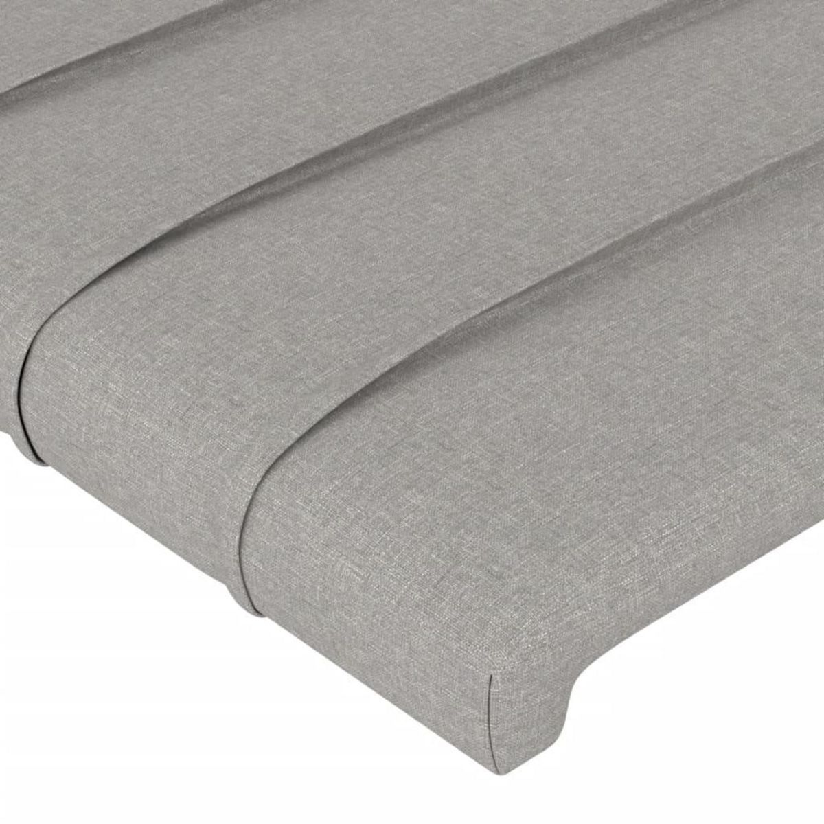 VIDAXL Tete de lit a LED Gris clair 203x16x118/128 cm Tissu