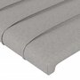 Voir la diapositive 5 : VIDAXL Tete de lit a LED Gris clair 203x16x118/128 cm Tissu