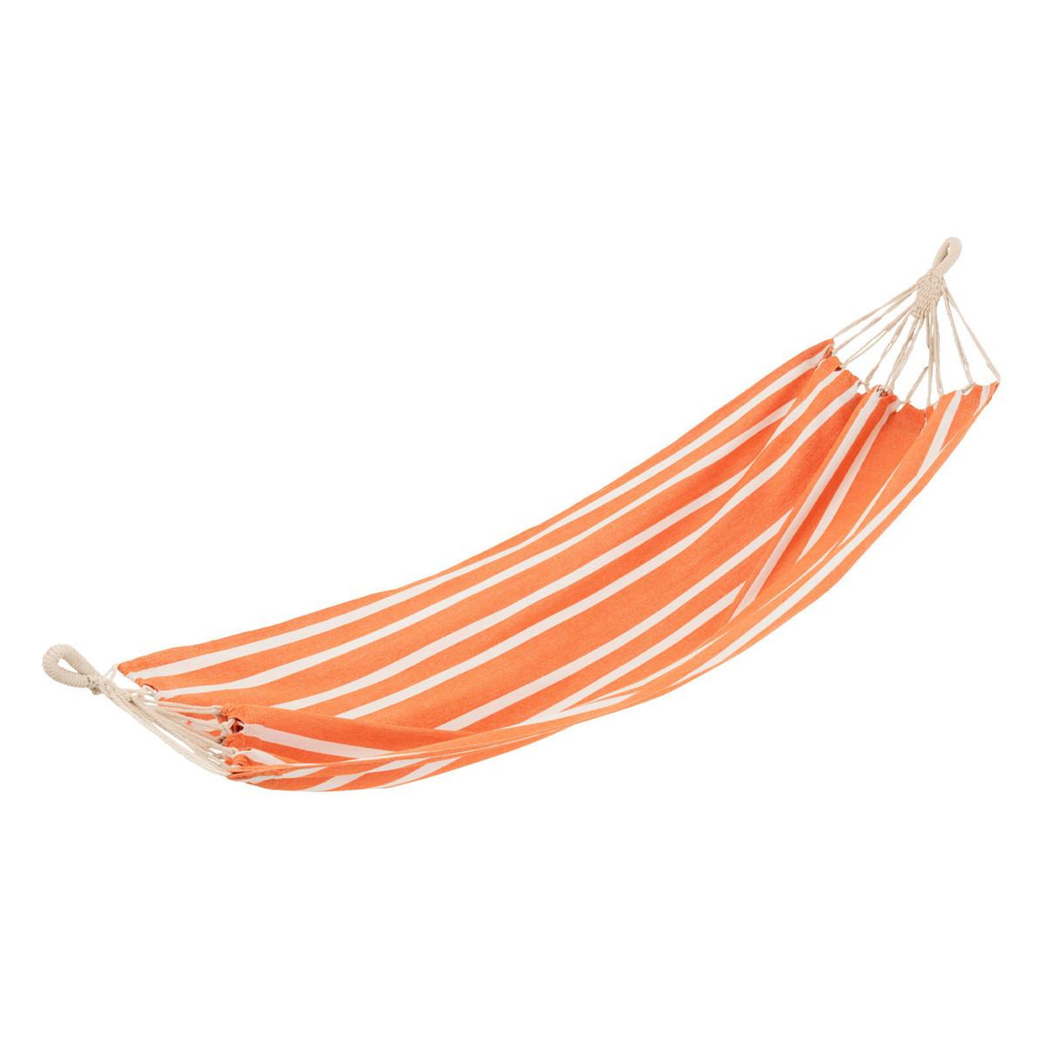 J-LINE Hamac en tissu  petites rayures  200cm orange