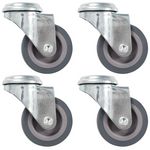 VIDAXL 4 pcs Roulettes pivotantes a trou de boulon 50 mm