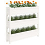 Voir la diapositive 4 : VIDAXL Jardiniere Blanc 112x25x104,5 cm Bois massif de pin