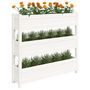 Voir la diapositive 4 : VIDAXL Jardiniere Blanc 112x25x104,5 cm Bois massif de pin